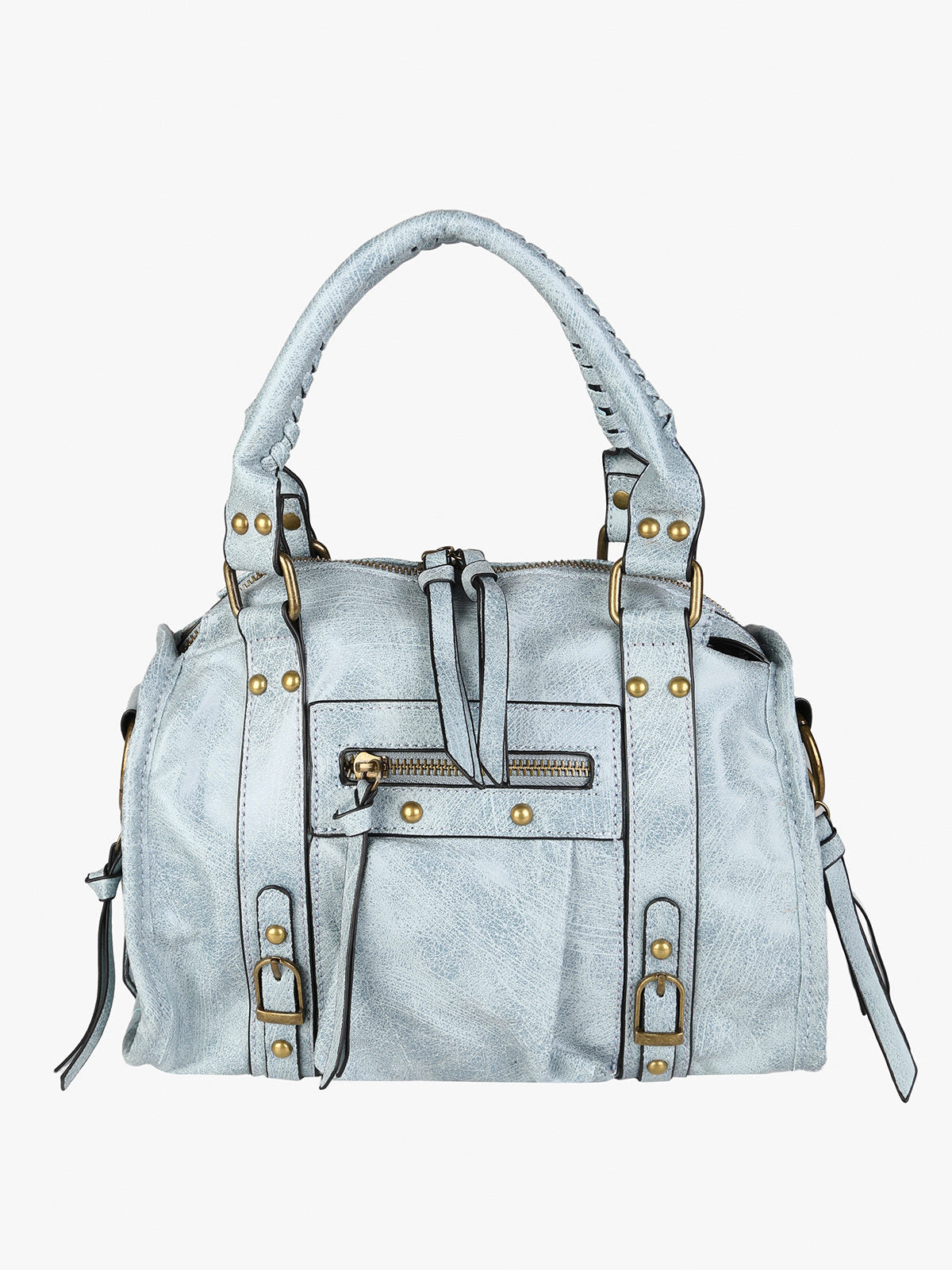 Borsa frame con doppi manici Solada — Azzurro