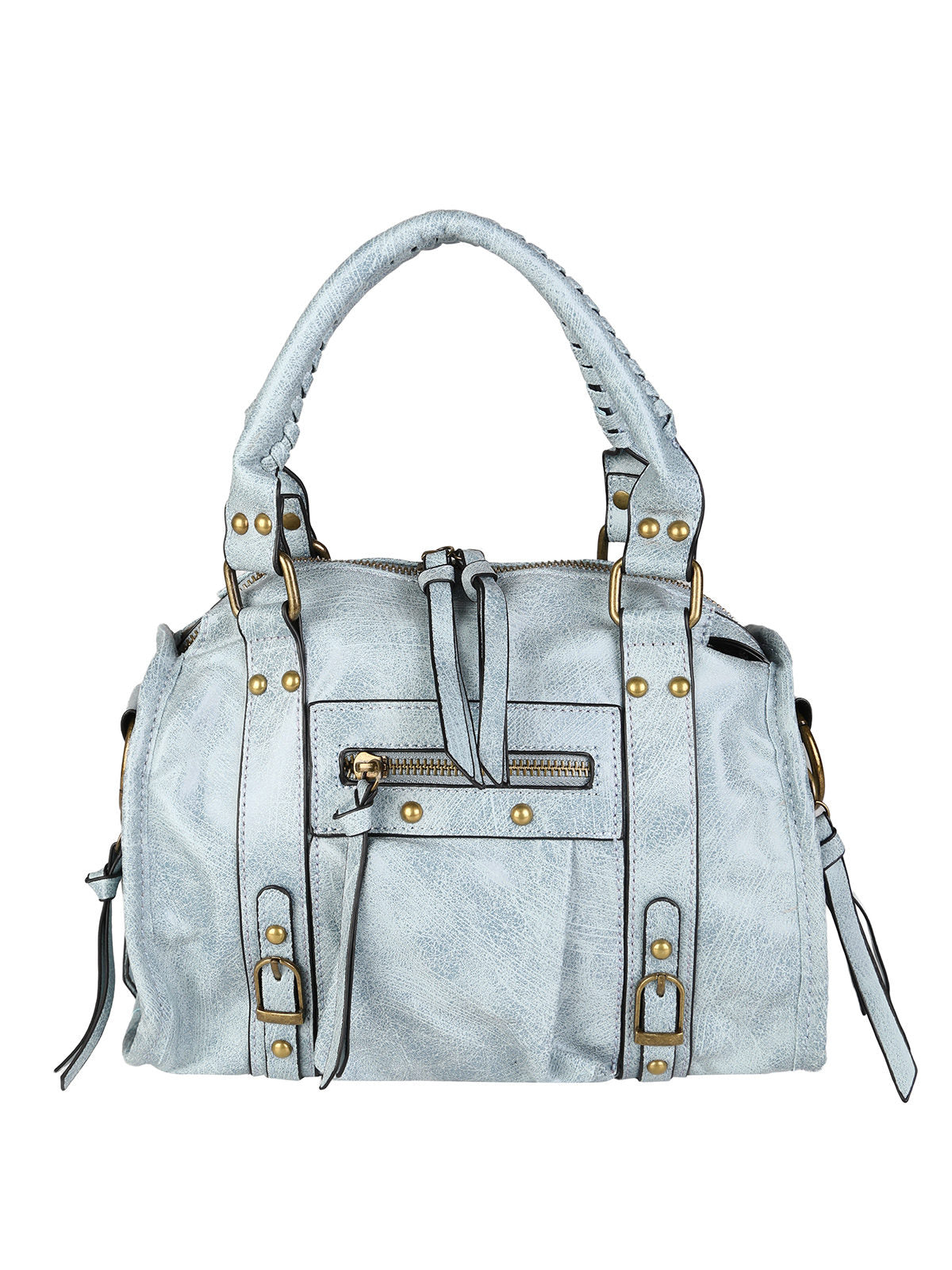 Borsa frame con doppi manici Solada — Azzurro