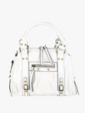 Borsa frame con doppi manici Solada — Bianco
