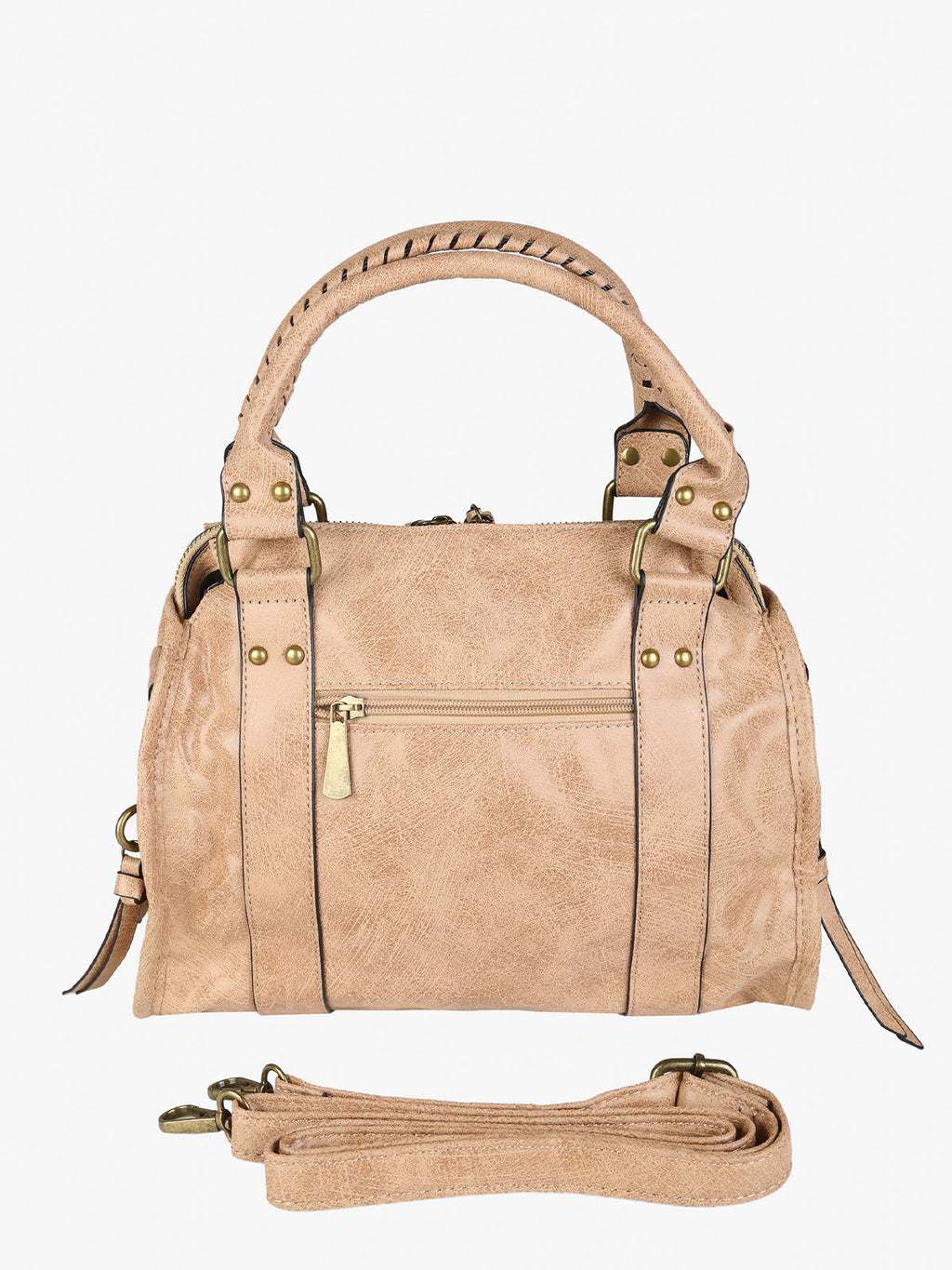 Borsa frame con doppi manici Solada — Cammello