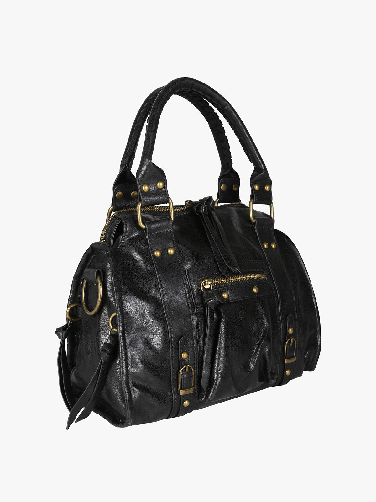 Borsa frame con doppi manici Solada — Nero