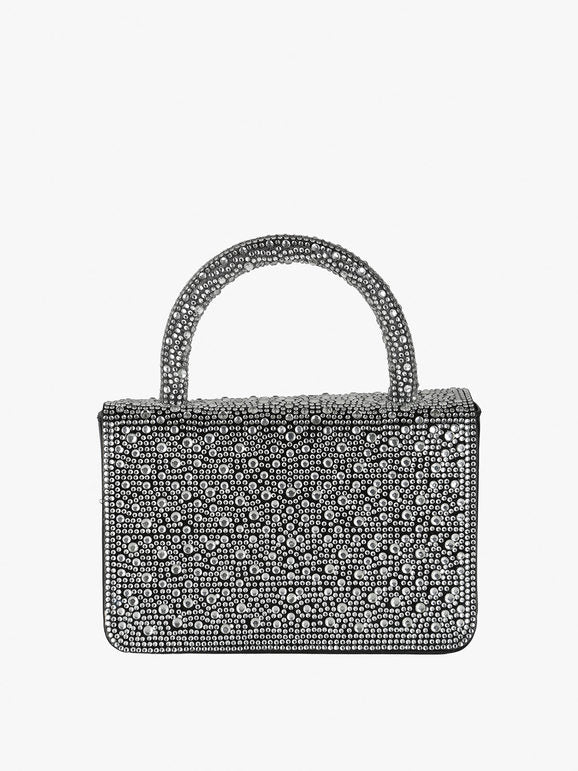 Borsa gioiello con strass - argento Solada