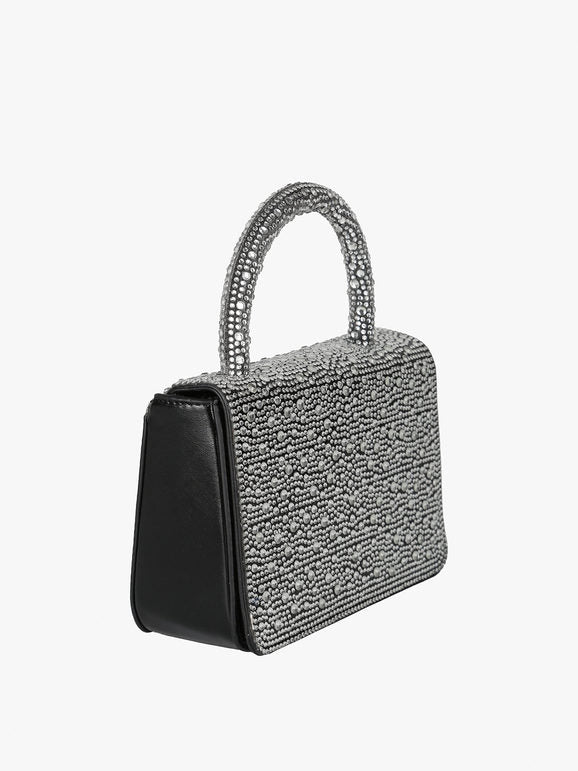 Borsa gioiello con strass - argento Solada