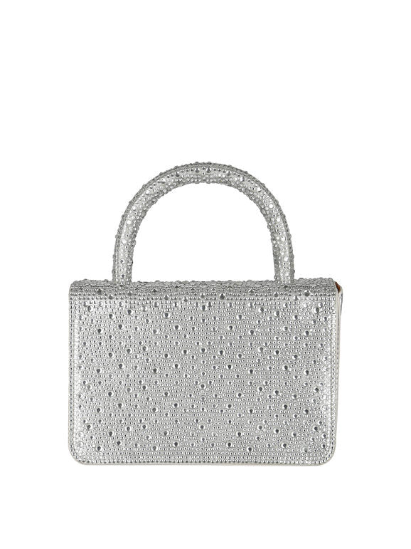 Borsa gioiello con strass - bianco Solada