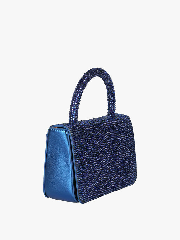 Borsa gioiello con strass - blu Solada