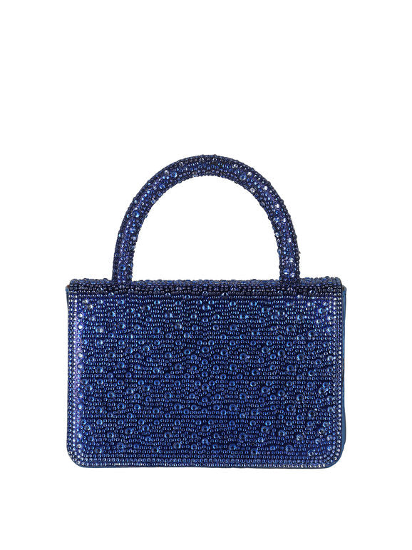 Borsa gioiello con strass - blu Solada