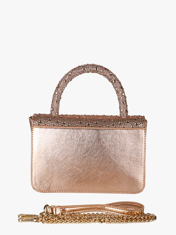 Borsa gioiello con strass - champagne Solada