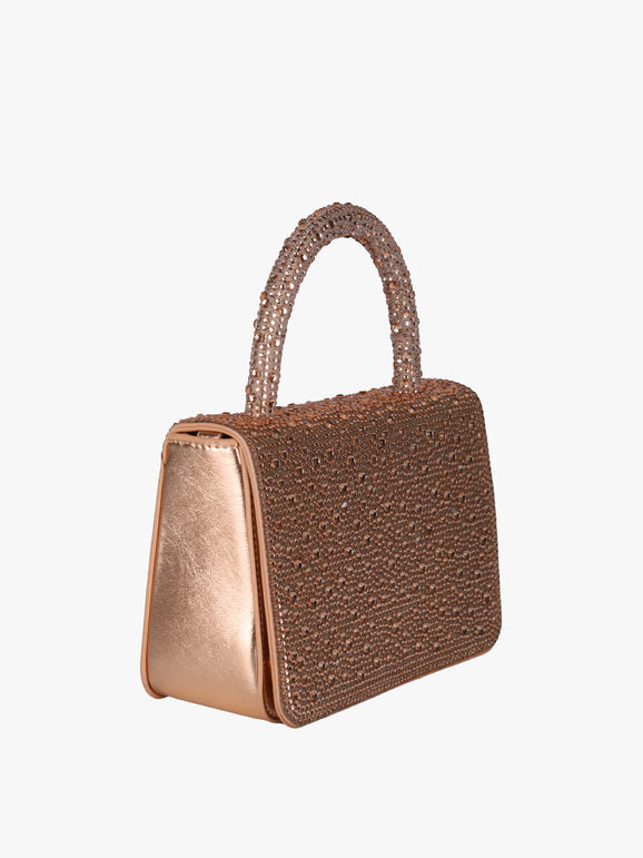 Borsa gioiello con strass - champagne Solada
