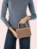 Borsa gioiello con strass - champagne Solada