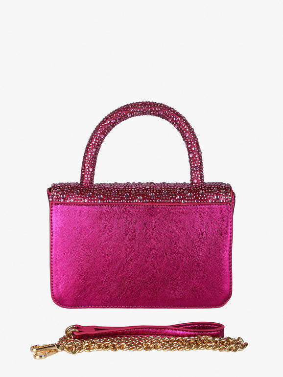 Borsa gioiello con strass - fucsia Solada