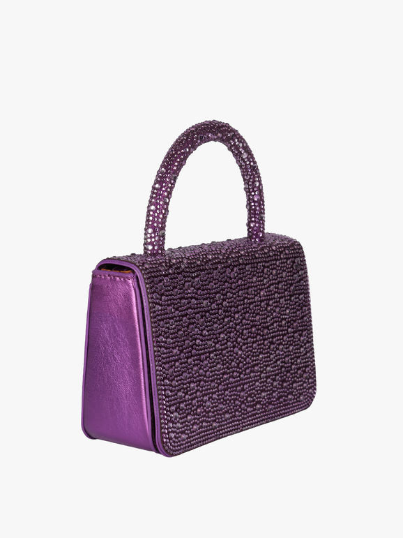Borsa gioiello con strass - lilla Solada