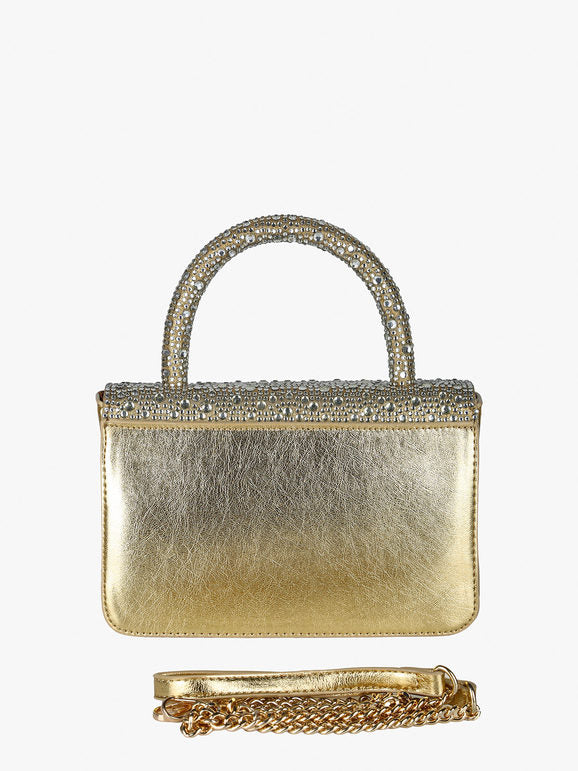 Borsa gioiello con strass - oro Solada