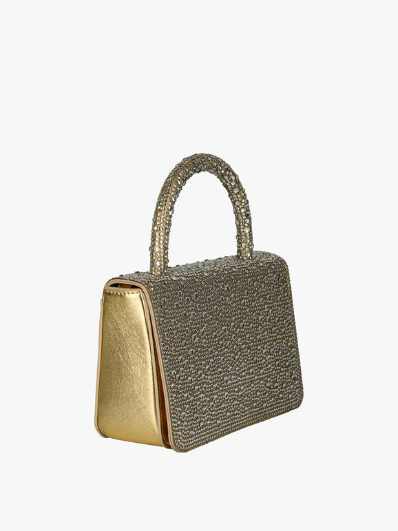 Borsa gioiello con strass - oro Solada