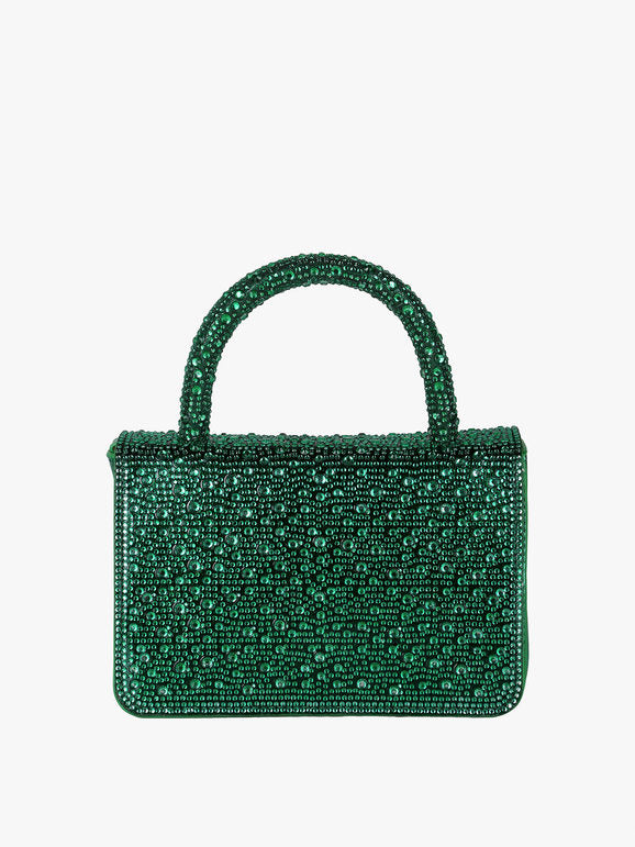 Borsa gioiello con strass - verde Solada