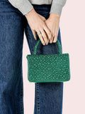 Borsa gioiello con strass - verde Solada