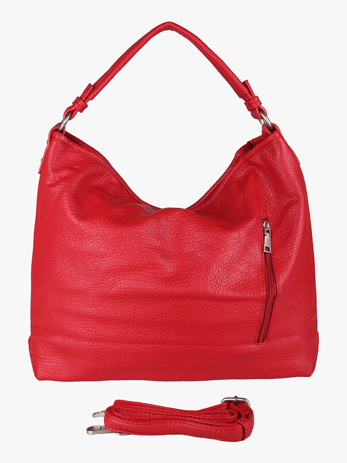 Borsa hobo in ecopelle Solada — Rosso