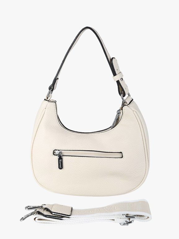 Borsa mini hobo in ecopelle You Young Coveri — Beige - immagine 3