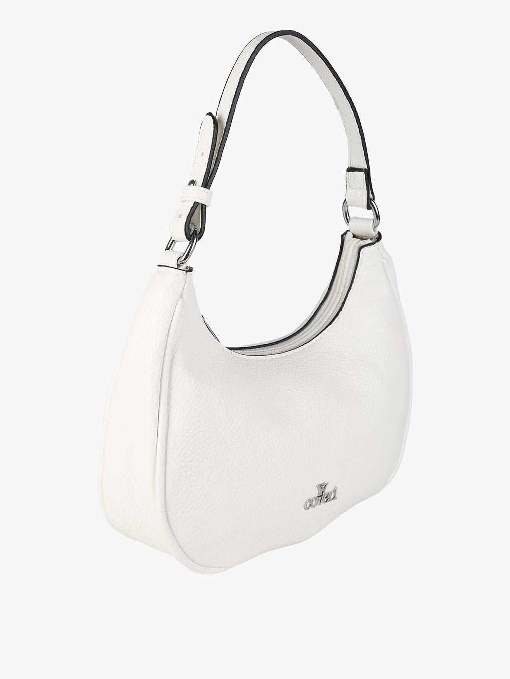 Borsa mini hobo in ecopelle You Young Coveri — Bianco