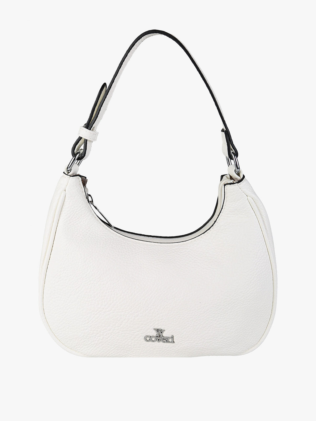 Borsa mini hobo in ecopelle You Young Coveri — Bianco