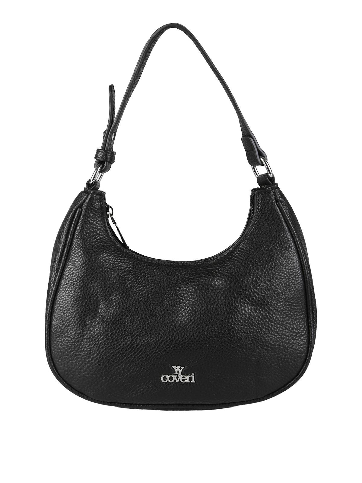Borsa mini hobo in ecopelle You Young Coveri — Nero
