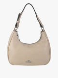 Borsa mini hobo in ecopelle You Young Coveri — Taupe