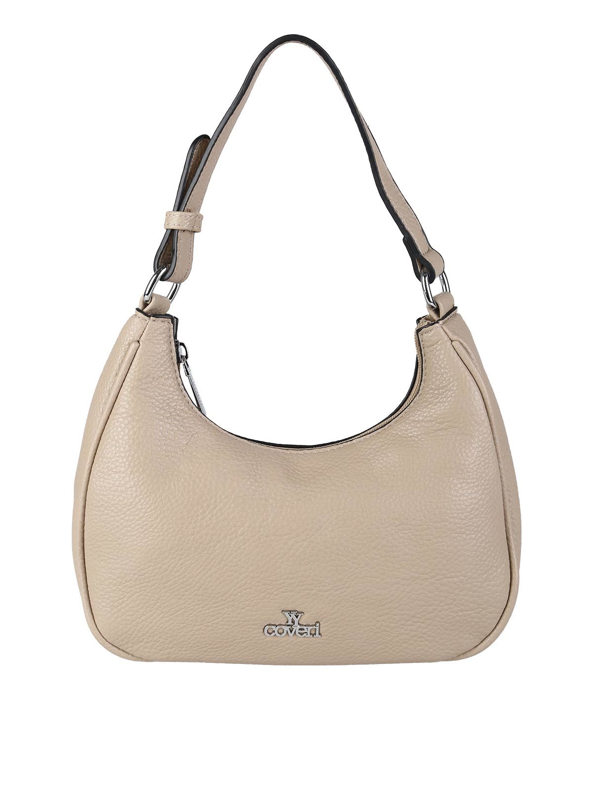 Borsa mini hobo in ecopelle You Young Coveri — Taupe