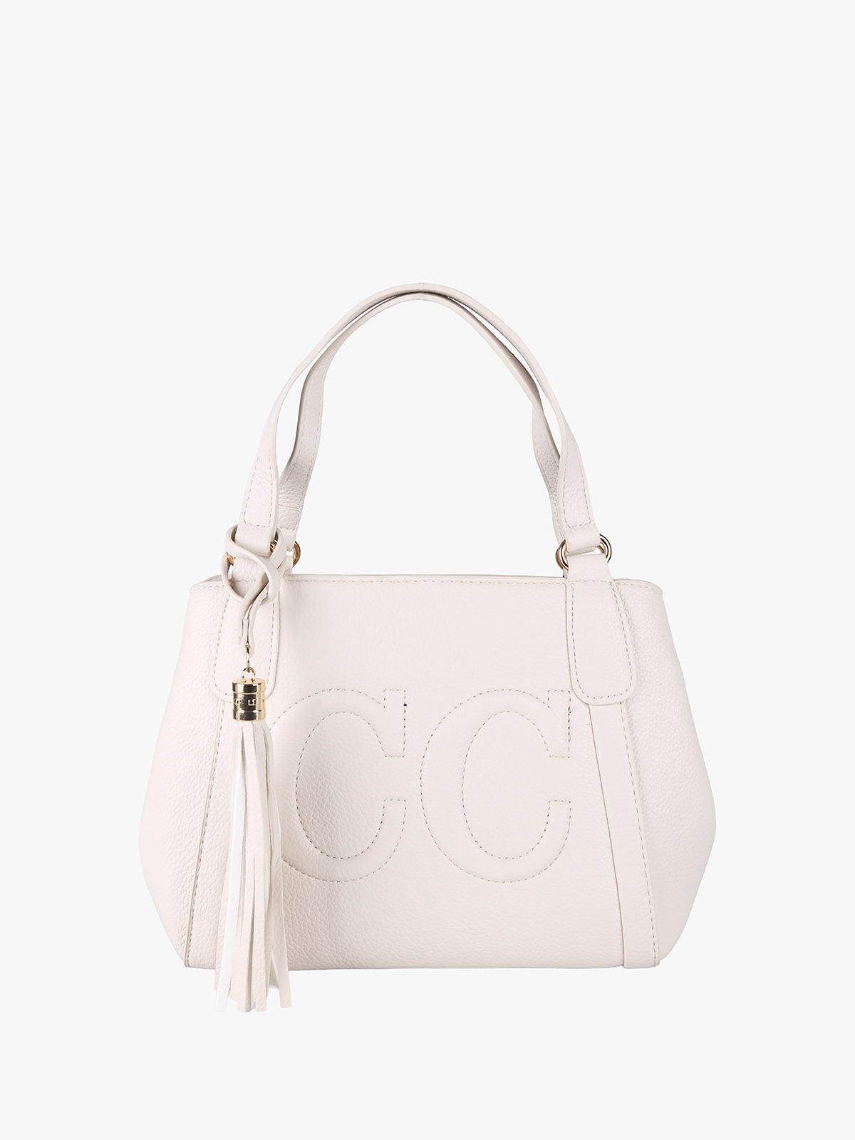Borsa mini tote in ecopelle Charro — Beige