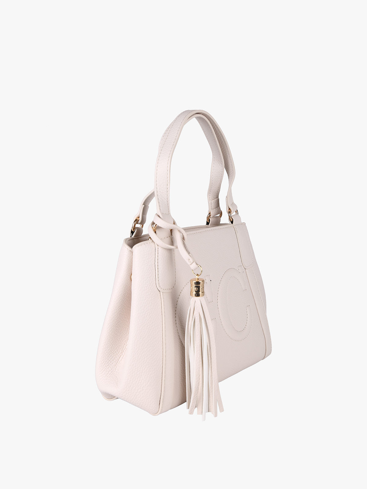 Borsa mini tote in ecopelle Charro — Beige
