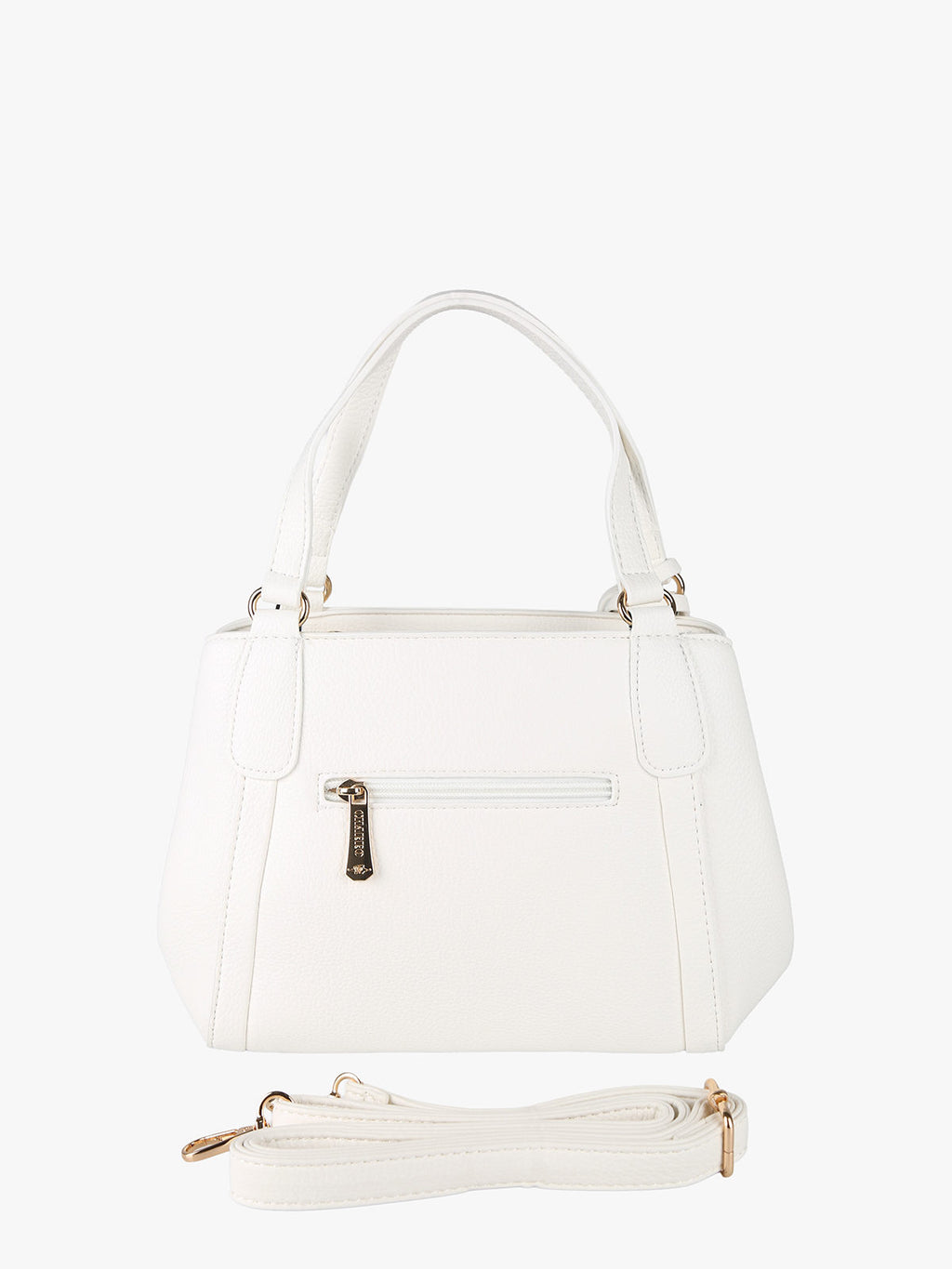Borsa mini tote in ecopelle Charro — Bianco