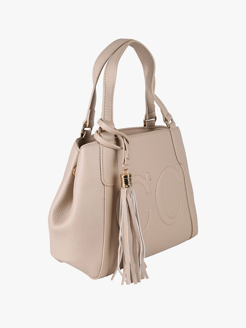 Borsa mini tote in ecopelle Charro — Khaki