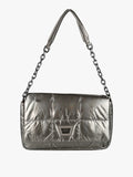 Borsa puffer trapuntata con manico a catena - bronzo Solada