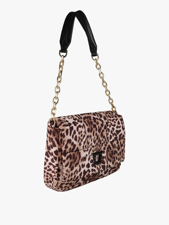 Borsa puffer trapuntata con manico a catena - multicolore Solada