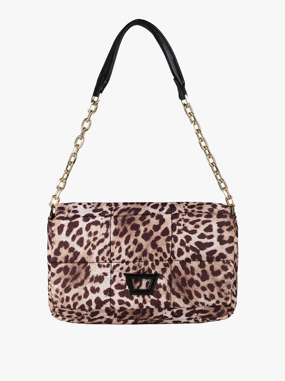Borsa puffer trapuntata con manico a catena - multicolore Solada