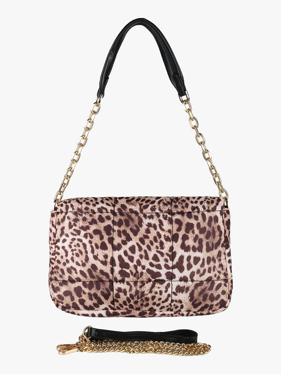 Borsa puffer trapuntata con manico a catena - multicolore Solada