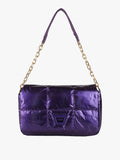 Borsa puffer trapuntata con manico a catena Solada — Viola - immagine 1