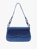 Borsa rigida con strass Solada Blu - immagine 1
