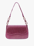 Borsa rigida con strass - fucsia Solada