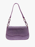 Borsa rigida con strass Solada Lilla - immagine 1