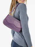 Borsa rigida con strass - lilla Solada