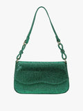 Borsa rigida con strass - verde Solada