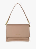 Borsa rigida in ecopelle con patta Enrico Coveri — Khaki - immagine 1