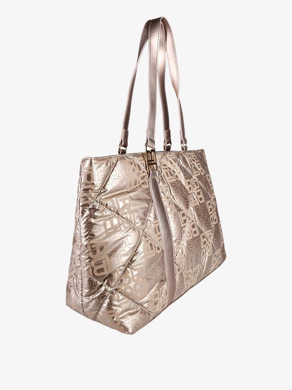 Borsa shopping in tessuto impermeabile Laura Biagiotti — Champagne - immagine 2