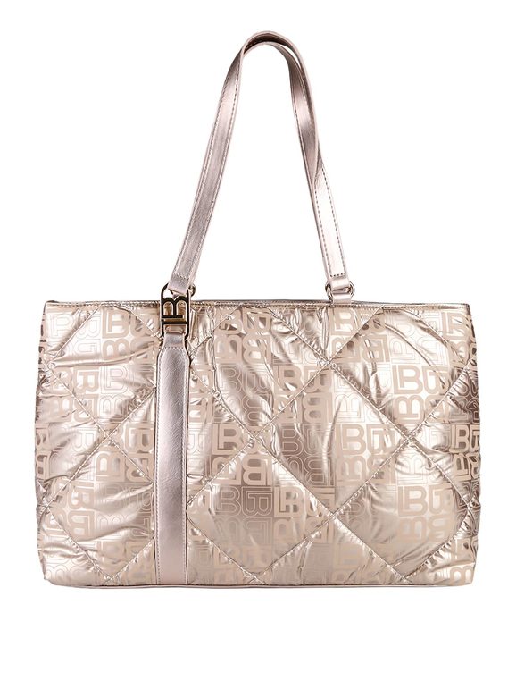 Borsa shopping in tessuto impermeabile Laura Biagiotti — Champagne - immagine 4