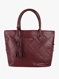 Borsa tote con trama a rombi Laura Biagiotti — Bordeaux - immagine 1
