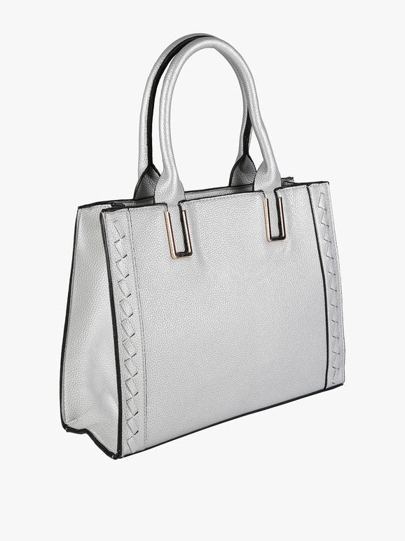 Borsa tote media Solada — Argento - immagine 2