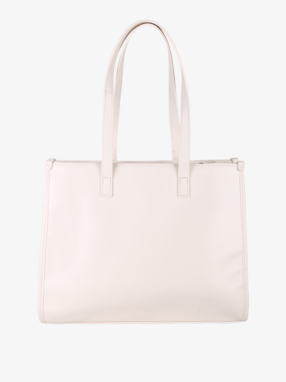 Borsa trapuntata con ciondoli Enrico Coveri Contemporary — Panna - immagine 3