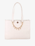 Borsa trapuntata con ciondoli Enrico Coveri Contemporary — Panna - immagine 1