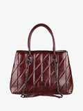 Borsa trapuntata con doppi manici You Young Coveri — Bordeaux - immagine 1