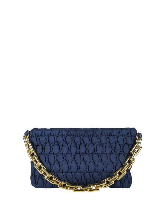 Borsa trapuntata con tracolla - blu scuro Solada