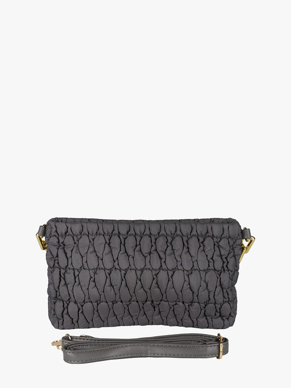 Borsa trapuntata con tracolla - grigio scuro Solada